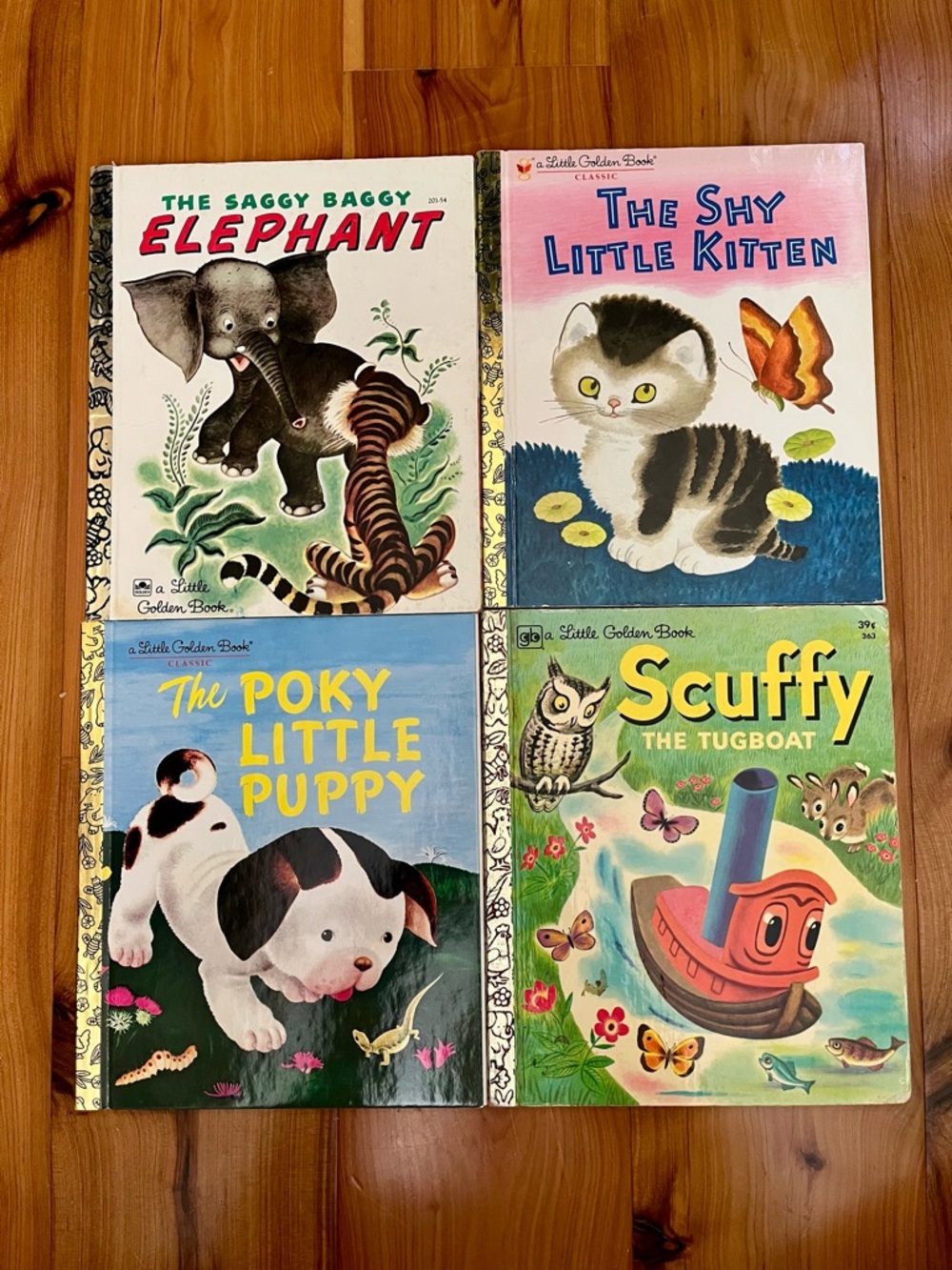 📚 Classic Little Golden Books Bundle – Set of 4 | Vintage Favorites